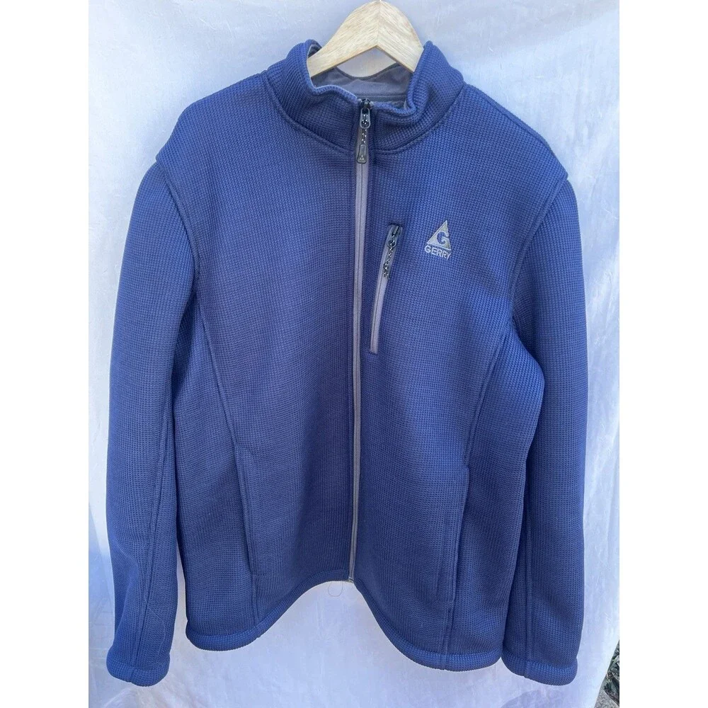 Gerry Basecamp Fleece Sherpa Lined Rib Knit Waffle Heavy Jacket Mens XL 1047676